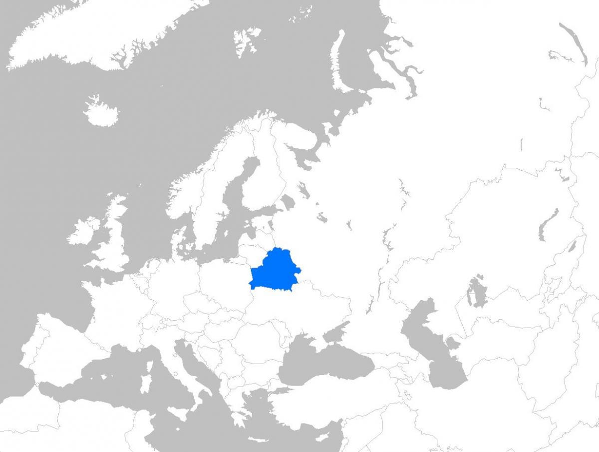 Карта Белорусије Европи