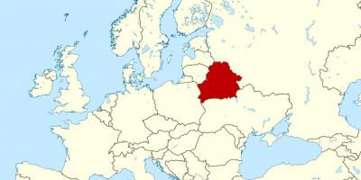 Локација Белорусије на мапи света